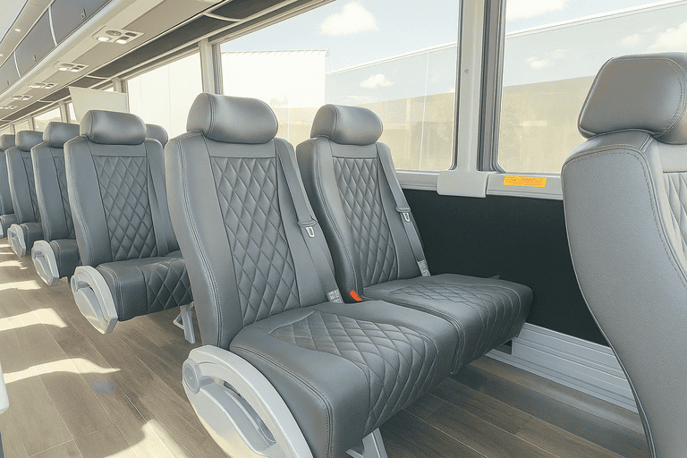 interior of Coach Bus Corona charter bus