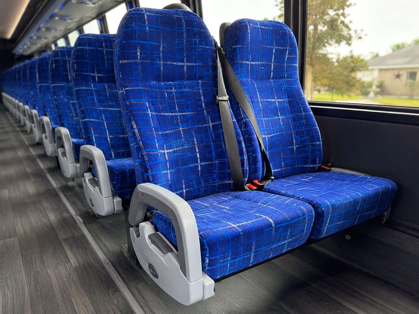 corona charter bus interior