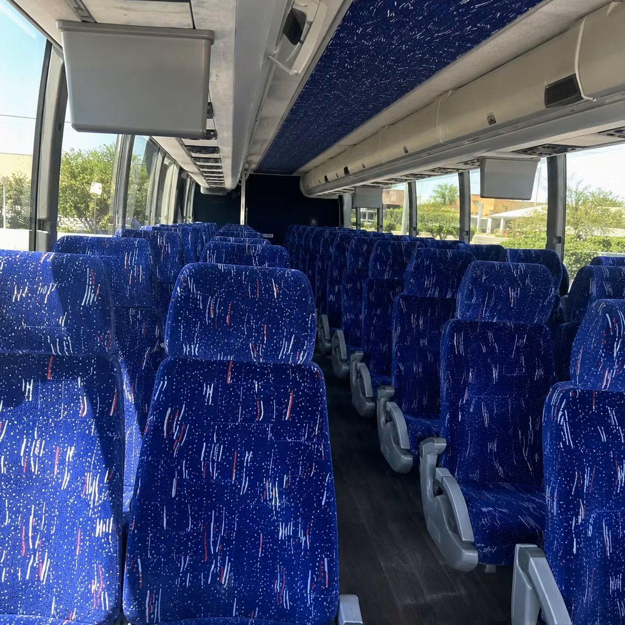 corona charter bus rental inside